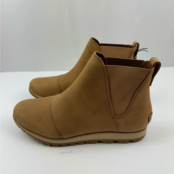 Sorel Women's Sz US 10 Joan Of Arctic Wedge Chelsea Suede Camel Boot NL4333-253 - Picture 3 of 7